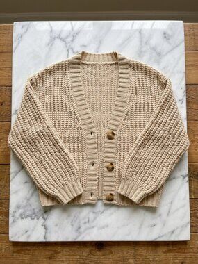 Women's Chunky Knit Open Front Cardigan Sweater Fall